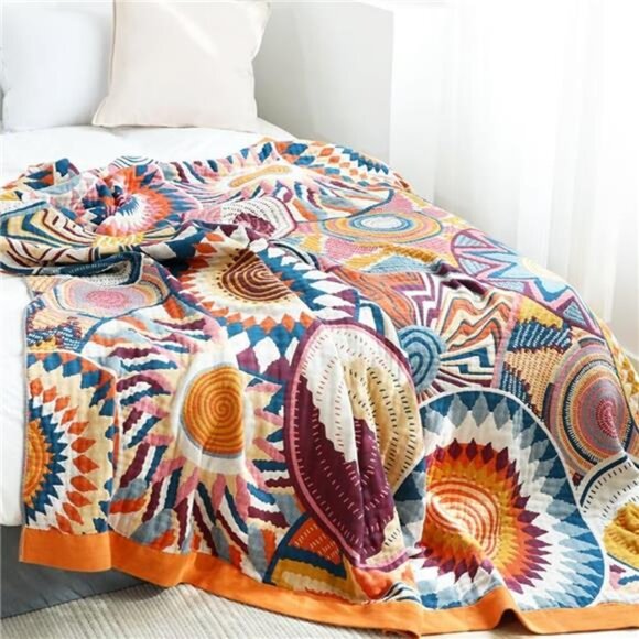 Boho Throw Blanket for Bed Couch  60"x80" - Picture 1 of 7